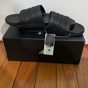 All Blk Adidas Slides NWT